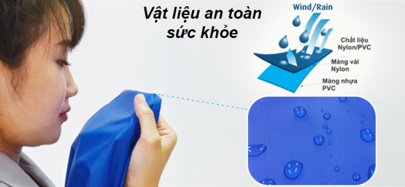 vật liệu sản xuất áo mưa an toàn sức khỏe RANDO