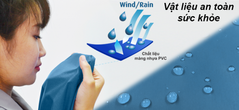 vật liệu pvc an toàn sản xuất áo mưa RANDO