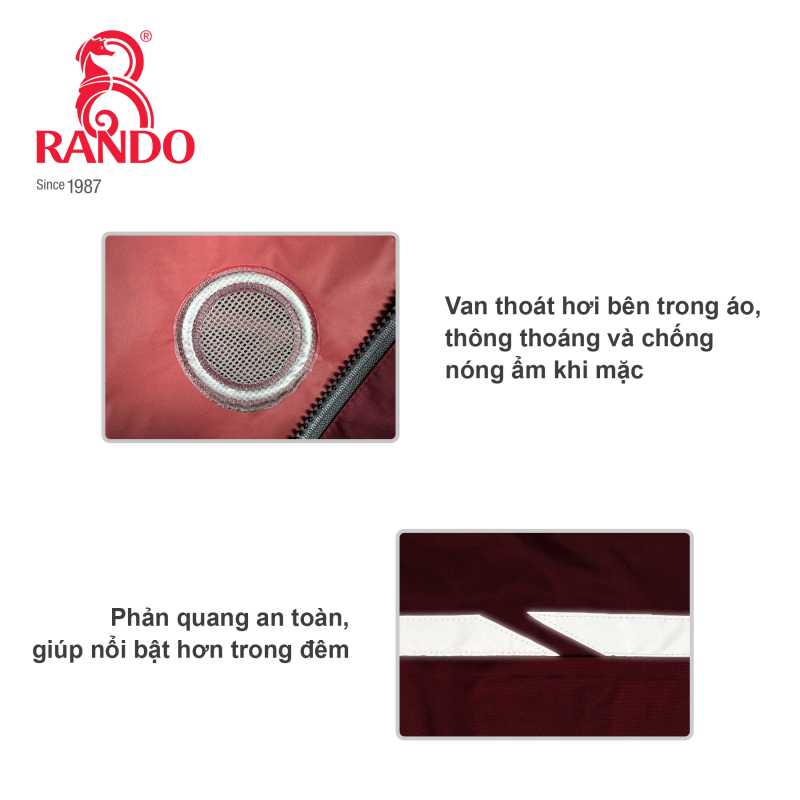 &Aacute;o mưa Bisur Lexti c&oacute; dải phản quang trước ngực v&agrave; sau lưng