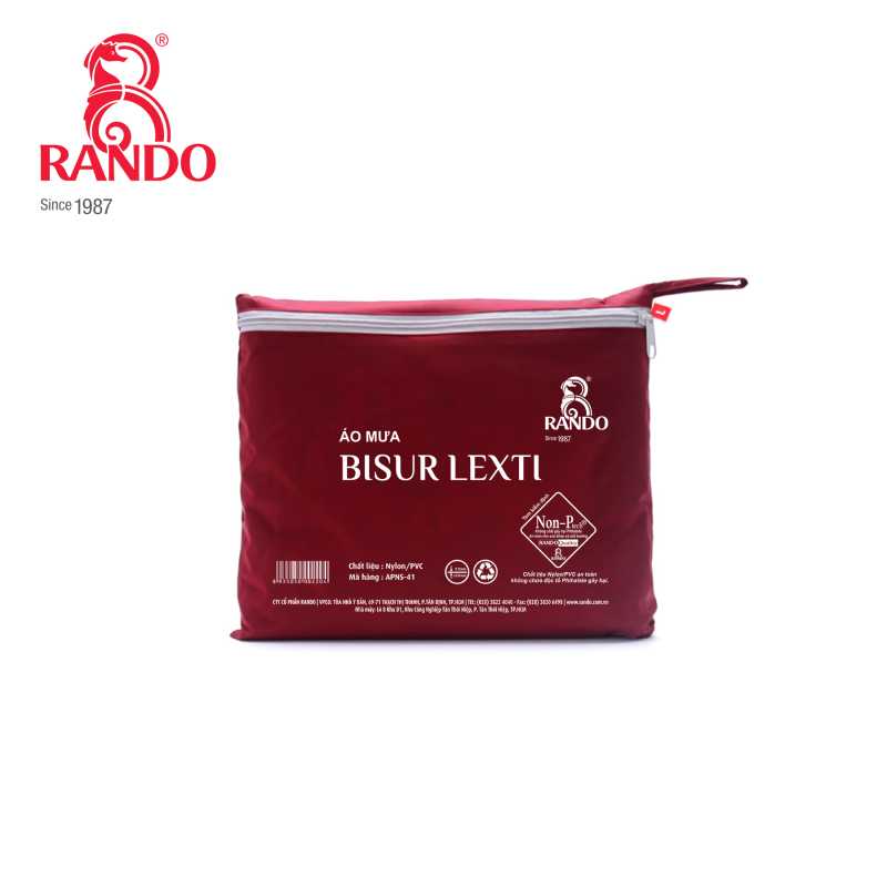 T&uacute;i đựng &aacute;o mưa Bisur Lexti với d&acirc;y k&eacute;o v&agrave; quai x&aacute;ch tiện lợi