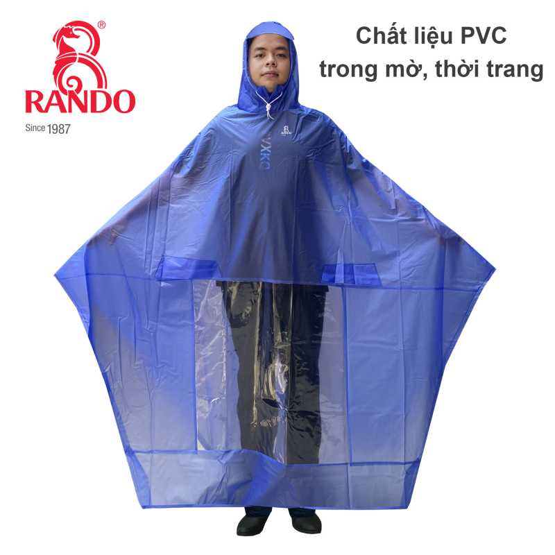 Áo mưa ENCIR trong màu với chất liệu PVC thời trang