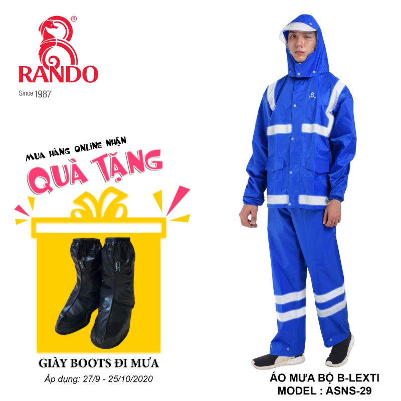 Mua bộ áo mưa B-LEXT RANDO tặng GIÀY BOOTS đi mưa