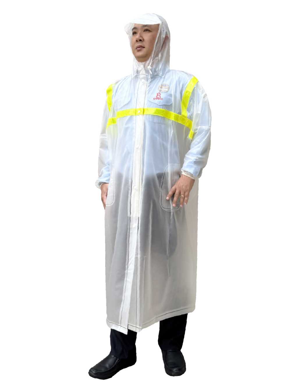 ÁO MƯA CÁNH DƠI – PONCHO THÔNG DỤNG Áo Mưa Dây Kéo Trong Màu Phản Quang